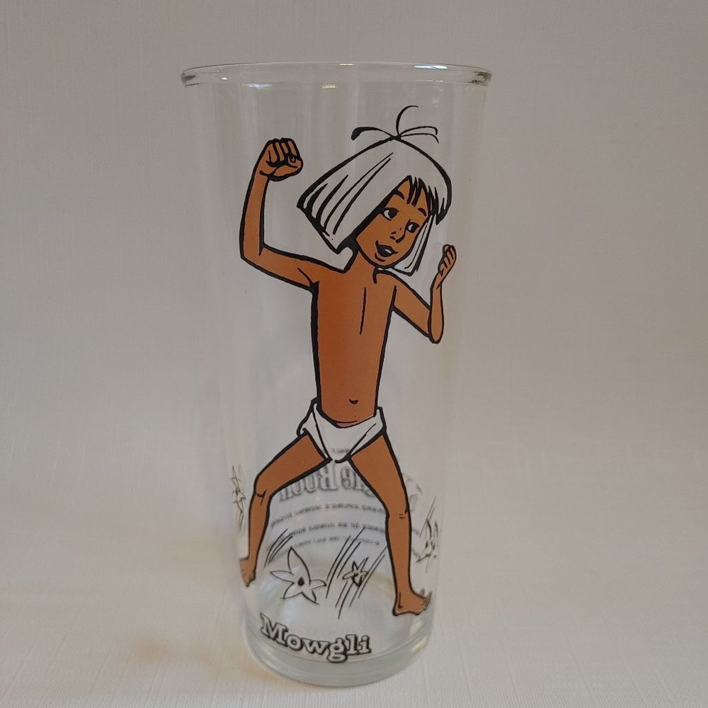 VINTAGE 1966 Jungle Book Glass Mowgli Walt Disney Productions Rudyard Kipling